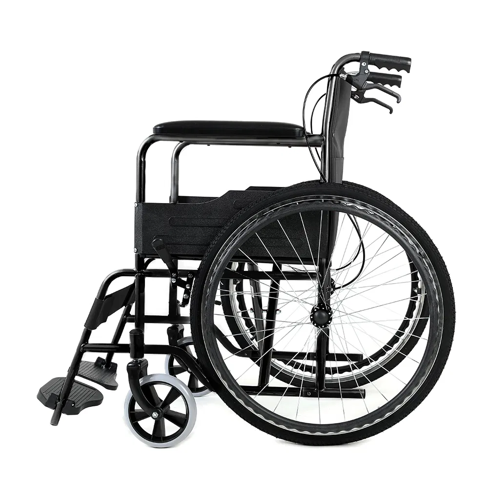 Maintenance-Free Outdoor Standard Manual Folding Wheelchair with ISO