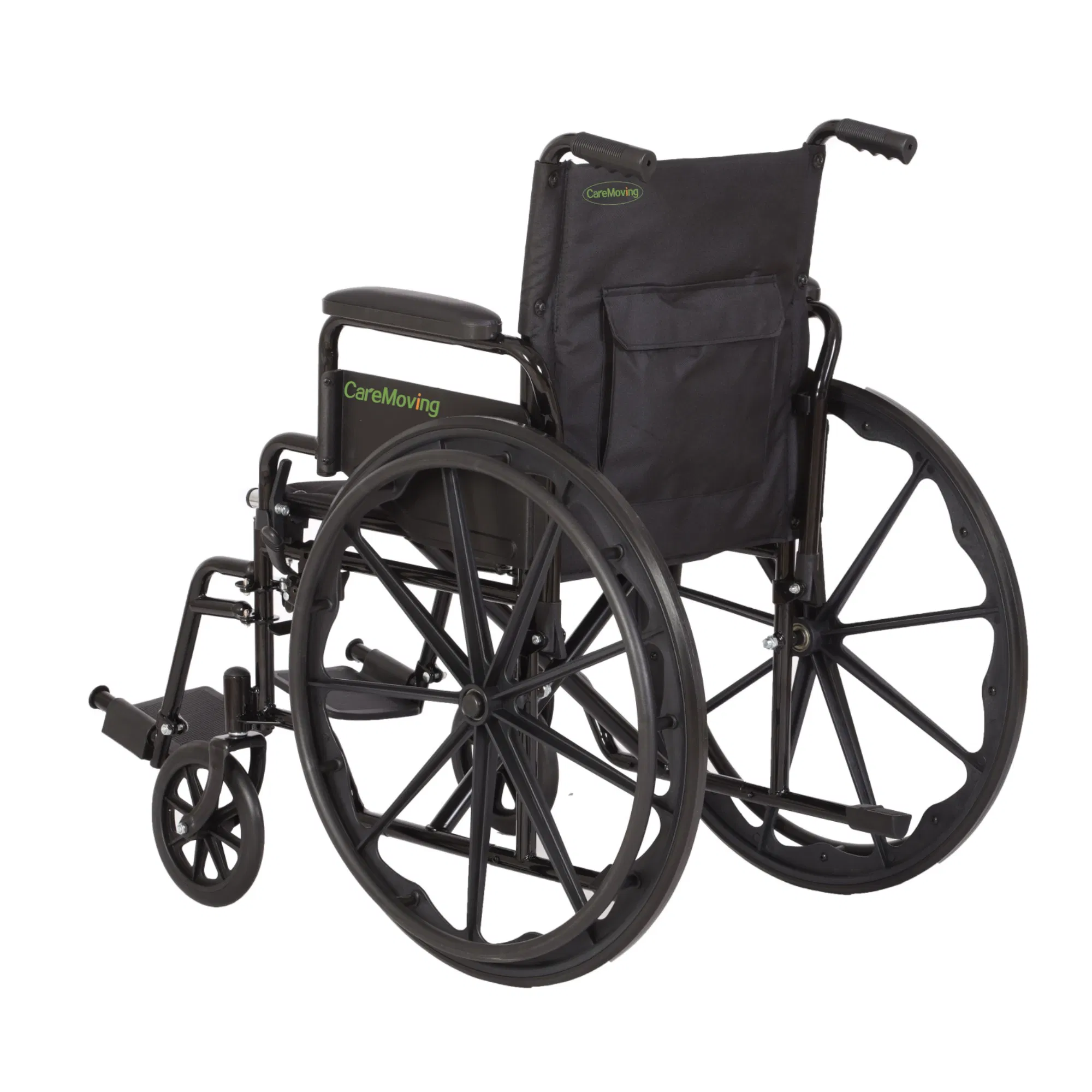 Lightweight Collapsible Travel Rolling Manual Wheelchair All Terrain Detachable Easy Fold up Home Wheel Chair for Seniors