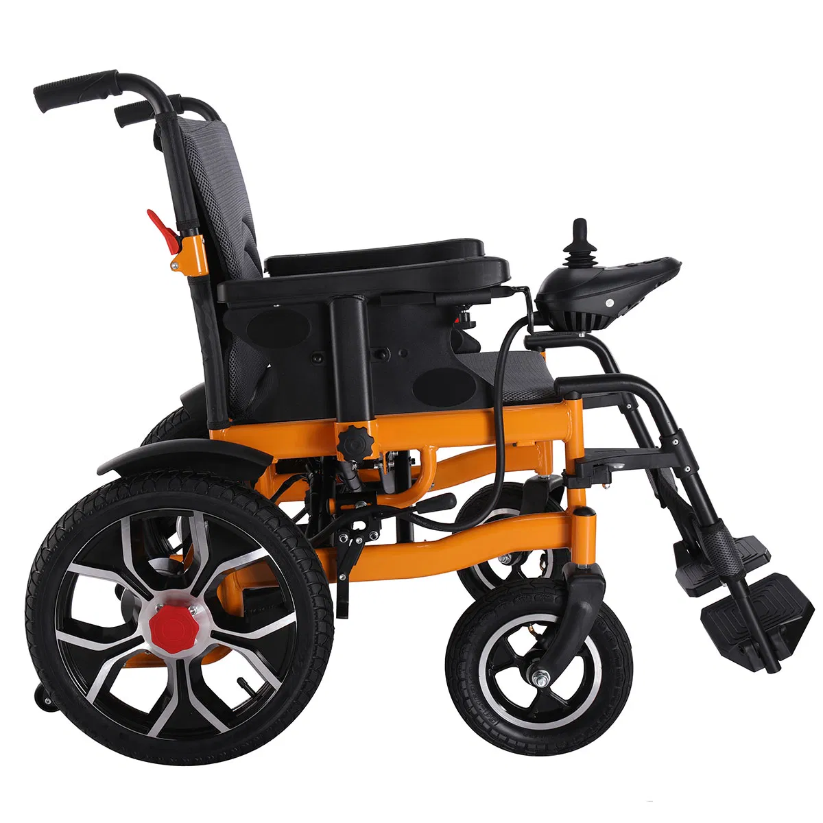 OEM CE Approved Folding Steel Manual Foldable for Disabled All Terrain Lightweight Electric Wheelchair