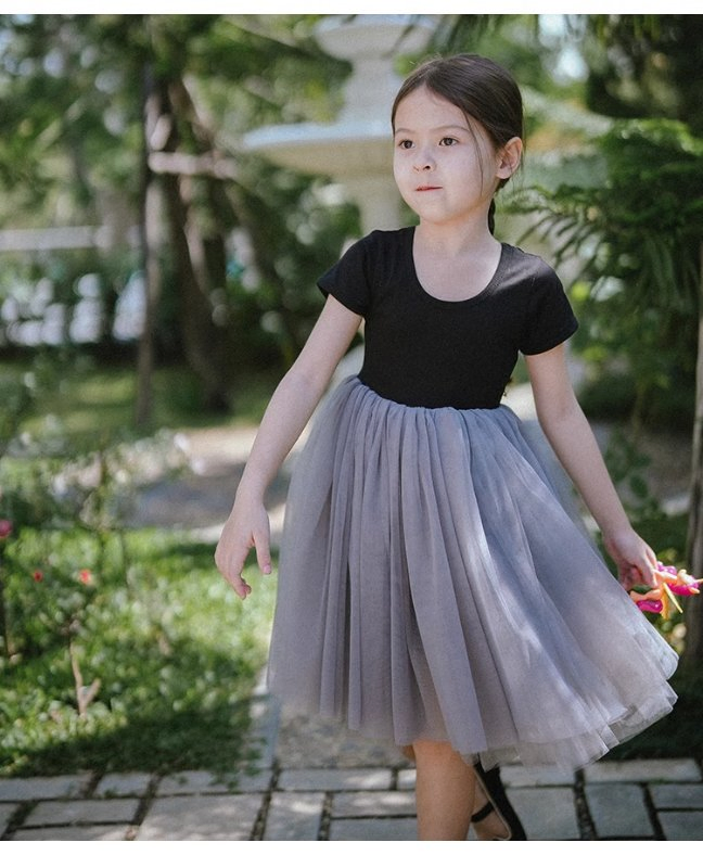 Ropa de vestido para niños de alta calidad de fábrica, malla con tejido de punto para bebés