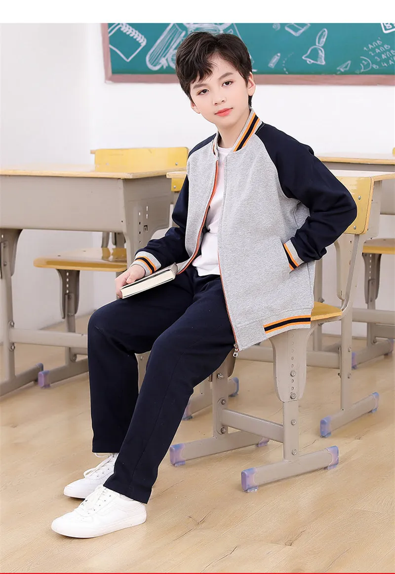 Conjunto de ropa deportiva de manga larga elegante para niños - Vista Completa