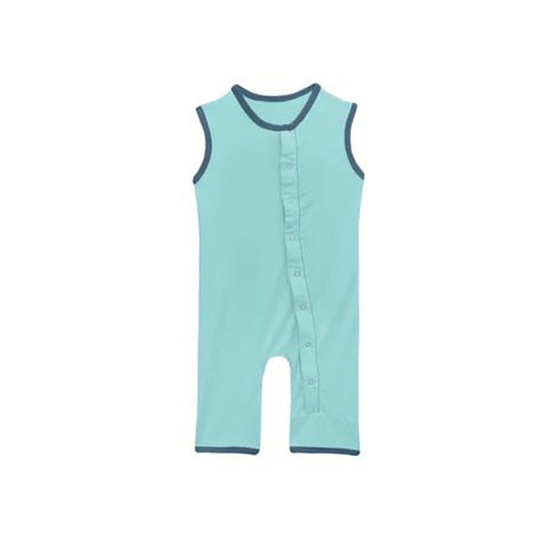 Ropa de verano personalizada para bebés 95% mono sin mangas de bambú para niños, ropa para infantes