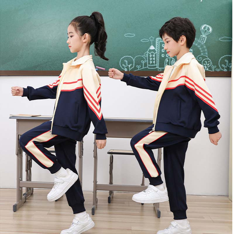 Nuevo diseño de sudadera y pantalones personalizados para niños, ropa deportiva de otoño y primavera, uniformes escolares para estudiantes de primaria
