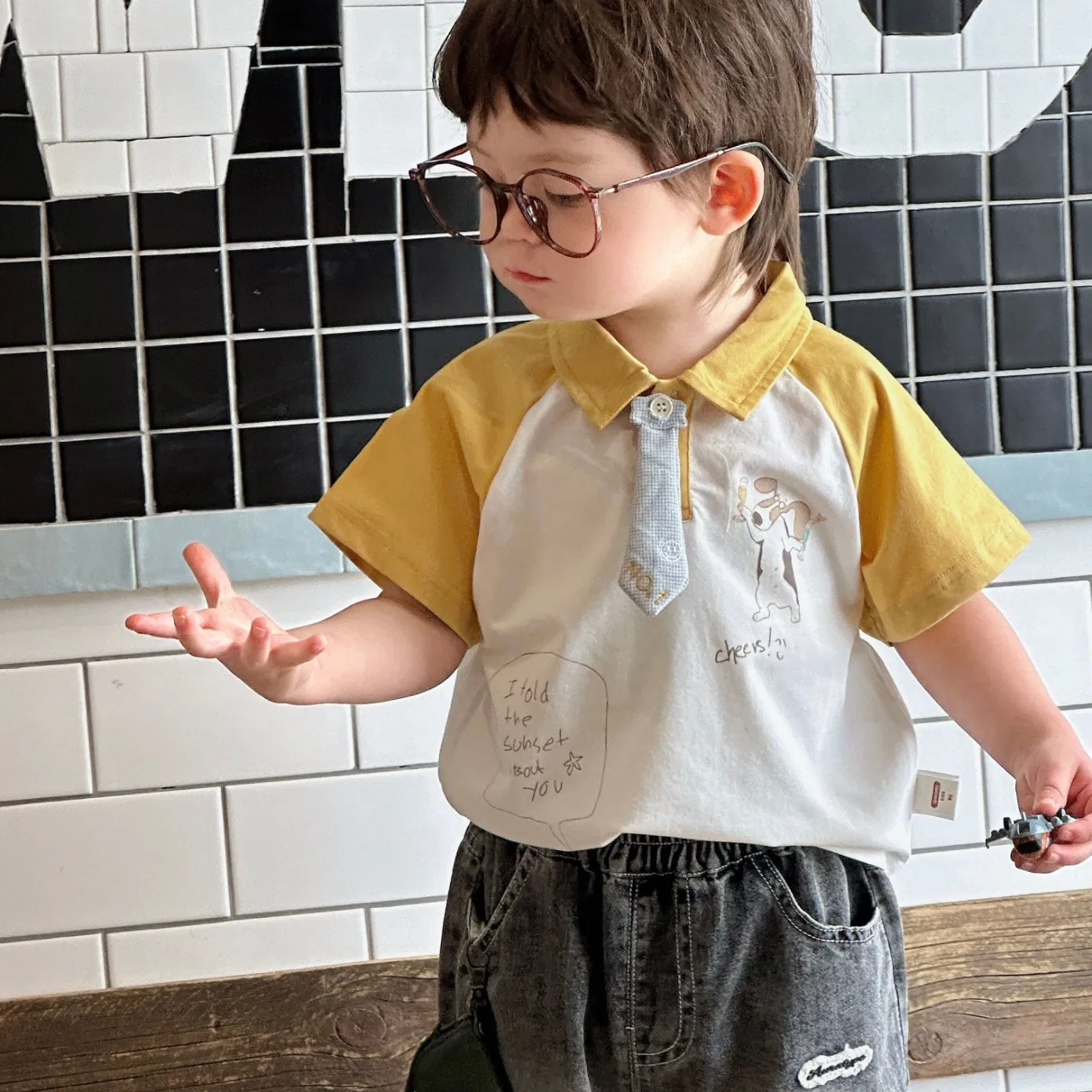 Conjunto de camiseta y pantalones cortos de verano para bebé