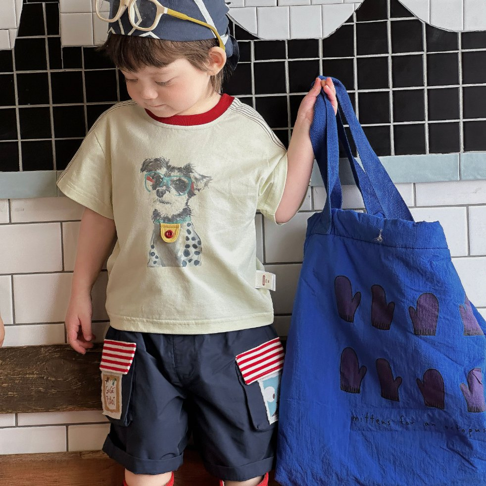 Ropa de verano de algodón para niños con camiseta y pantalones cortos