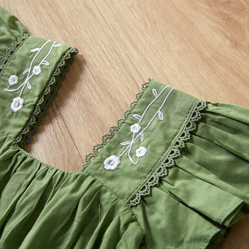 Conjunto de Tops Sin Mangas con Volantes y Pantalones Cortos Elásticos para Niños Ropa de Verano Esg14116