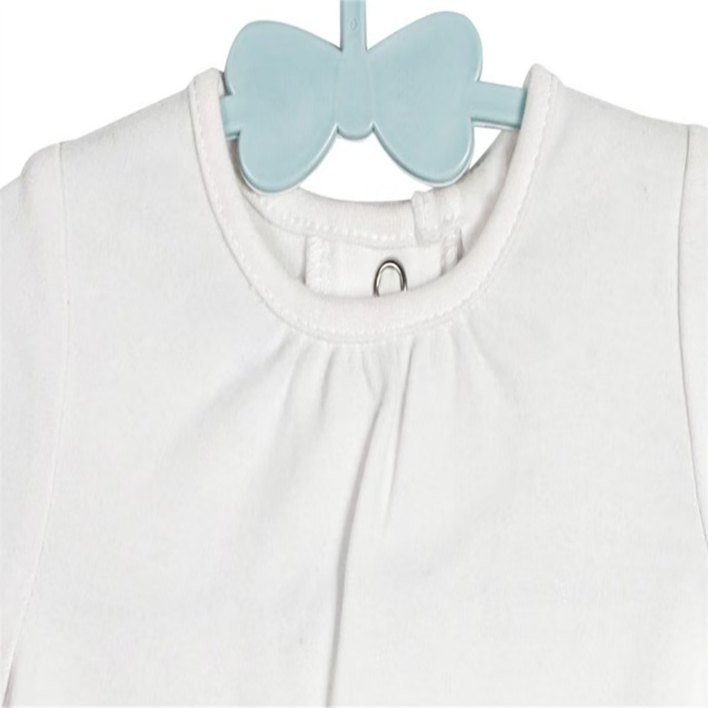Bien Hecho Seguro Transpirable Blanco Suelto Ropa de Niño de Algodón