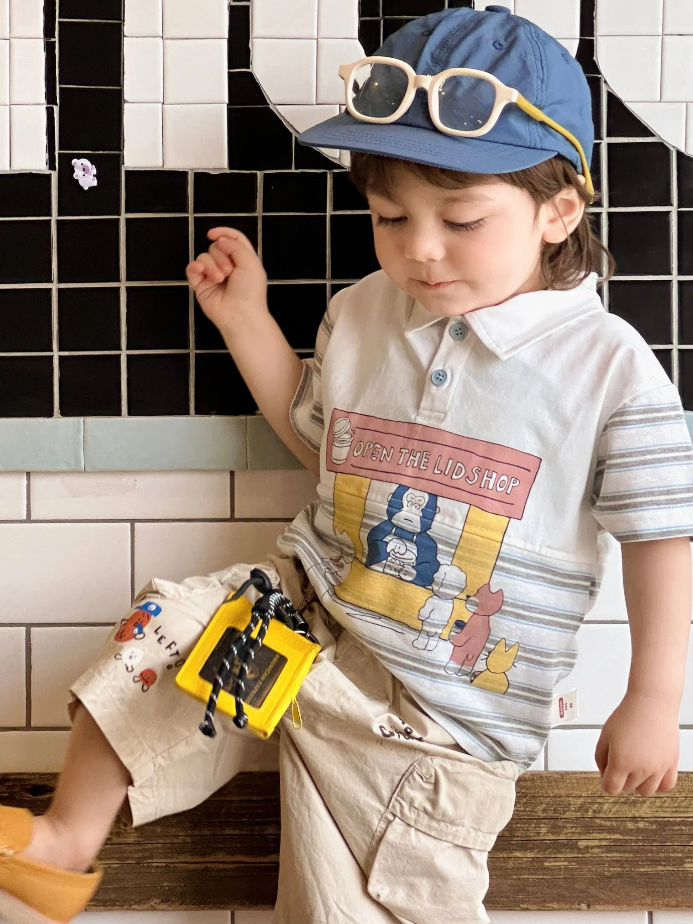 Ropa infantil premium para niños, conjunto de ropa de verano