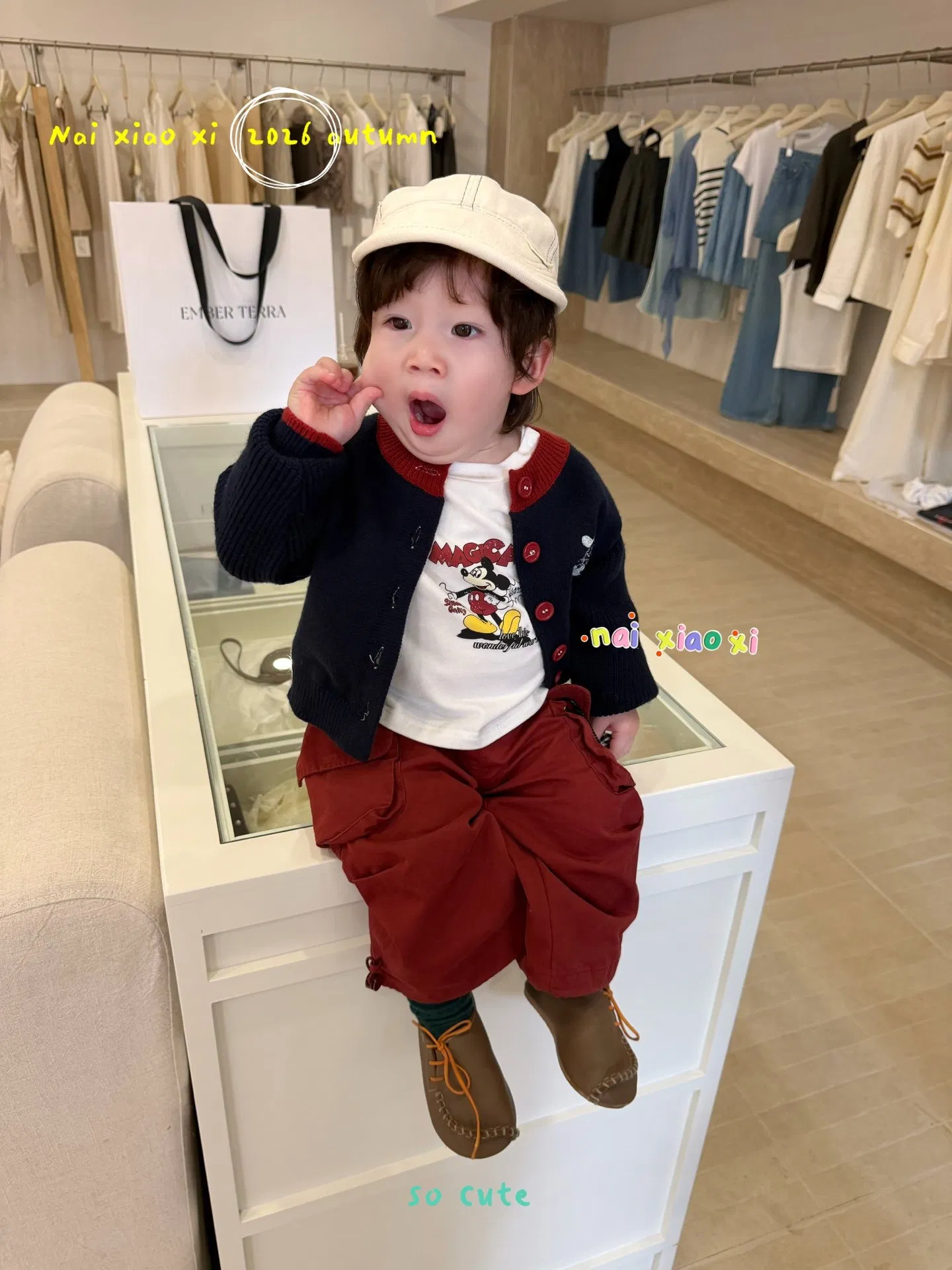 Ropa de otoño para niños con abrigo