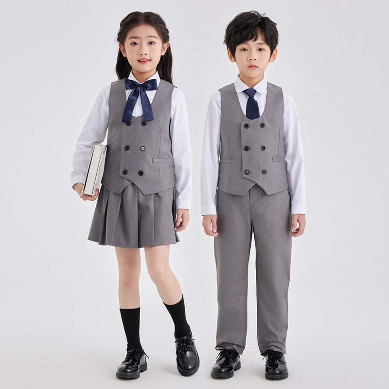Traje formal de chaleco para niños y niñas, disfraz de actuación