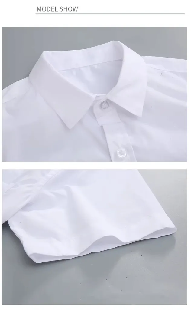 Camisa de manga corta para niños, uniforme deportivo de escuela primaria, camisetas polo blancas