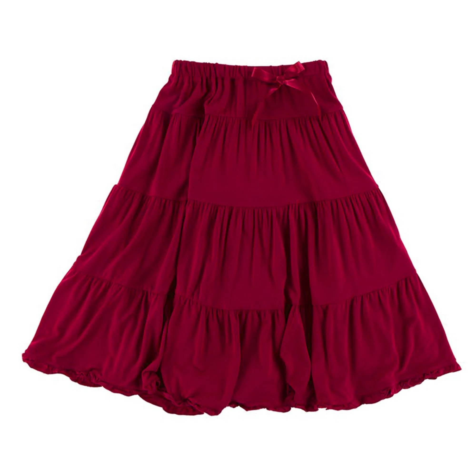 Falda larga de capas cómoda de bambú ecológico sostenible para niña