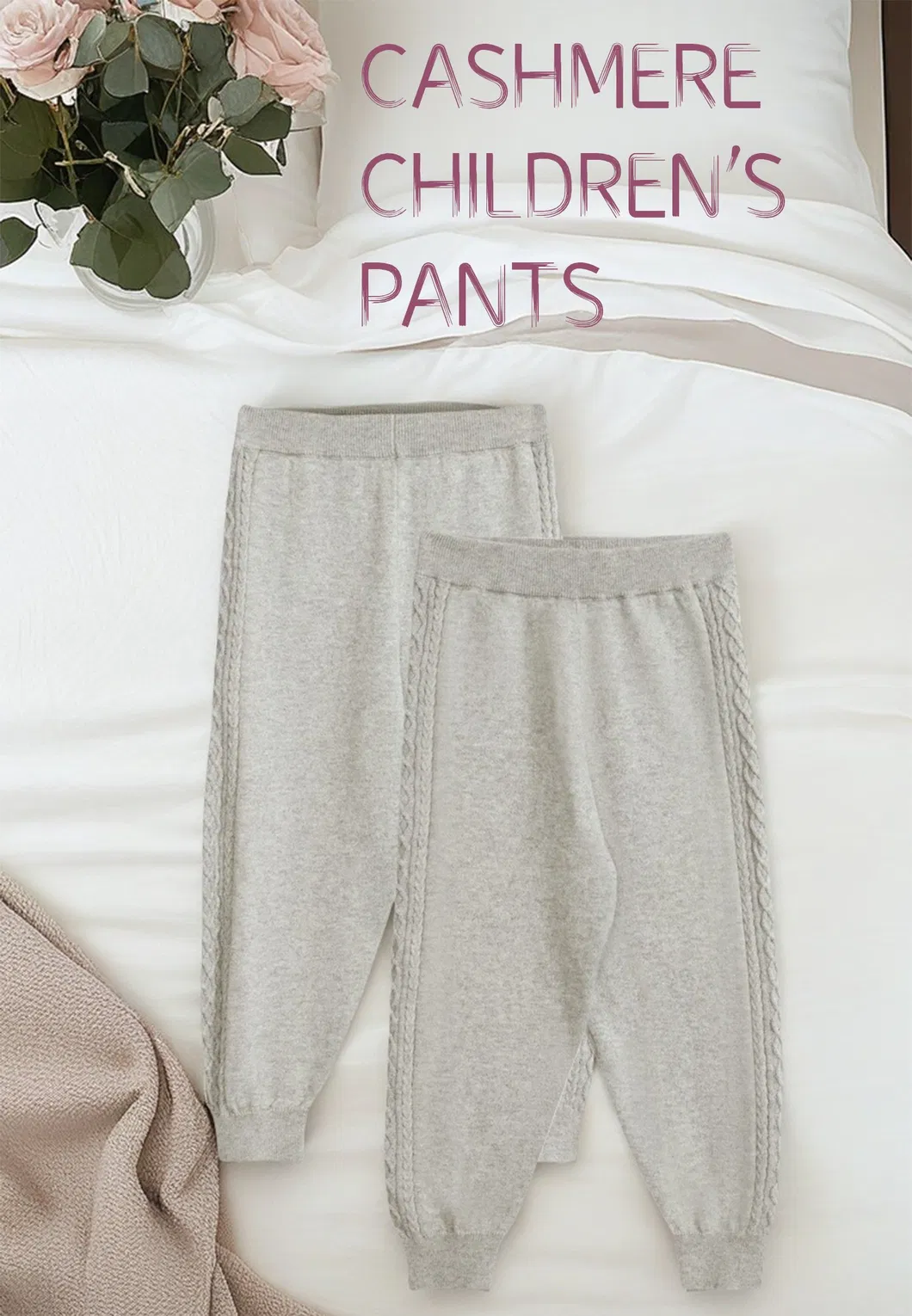 Pantalones largos de cachemira para niños