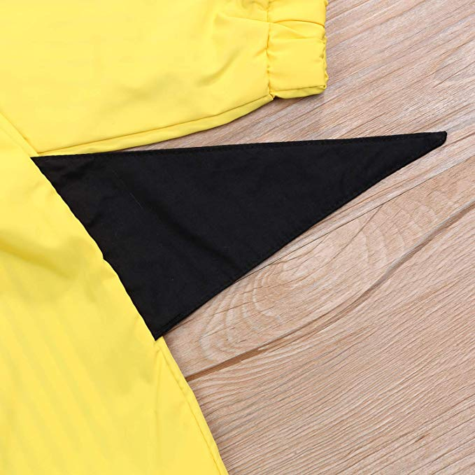 Chubasquero unisex amarillo para bebés y niños pequeños, impermeable, con lindo dibujo de tiburón, capucha, abrigo con cremallera, atuendo para usar