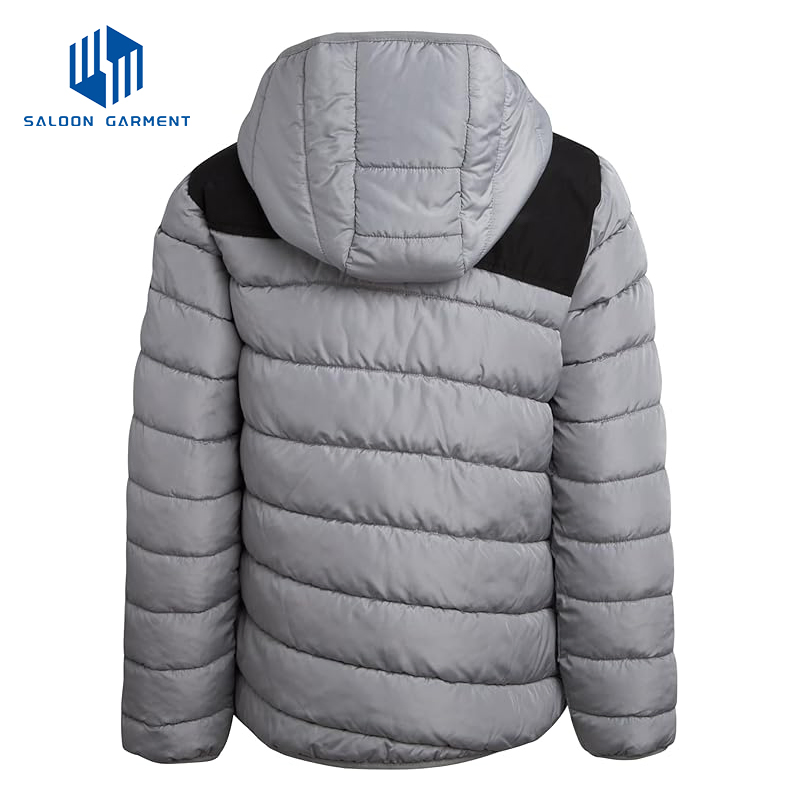 Abrigo acolchado con capucha para niños, impermeable, chaqueta de invierno