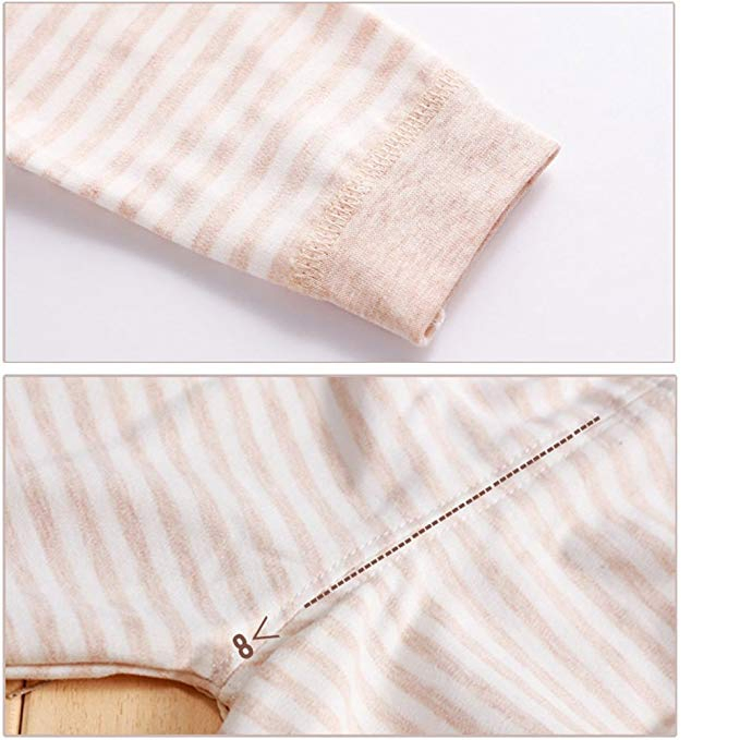 100% Ropa de bebé de algodón orgánico, pijamas para niños