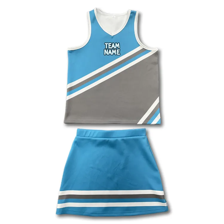 Uniformes de práctica personalizados para el equipo de baile femenino, ropa de animación sublimada