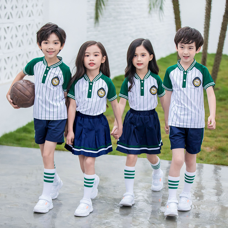 Uniforme Escolar de Moda para Niñas de Escuela Primaria 100 Conjuntos de Spandex / Algodón