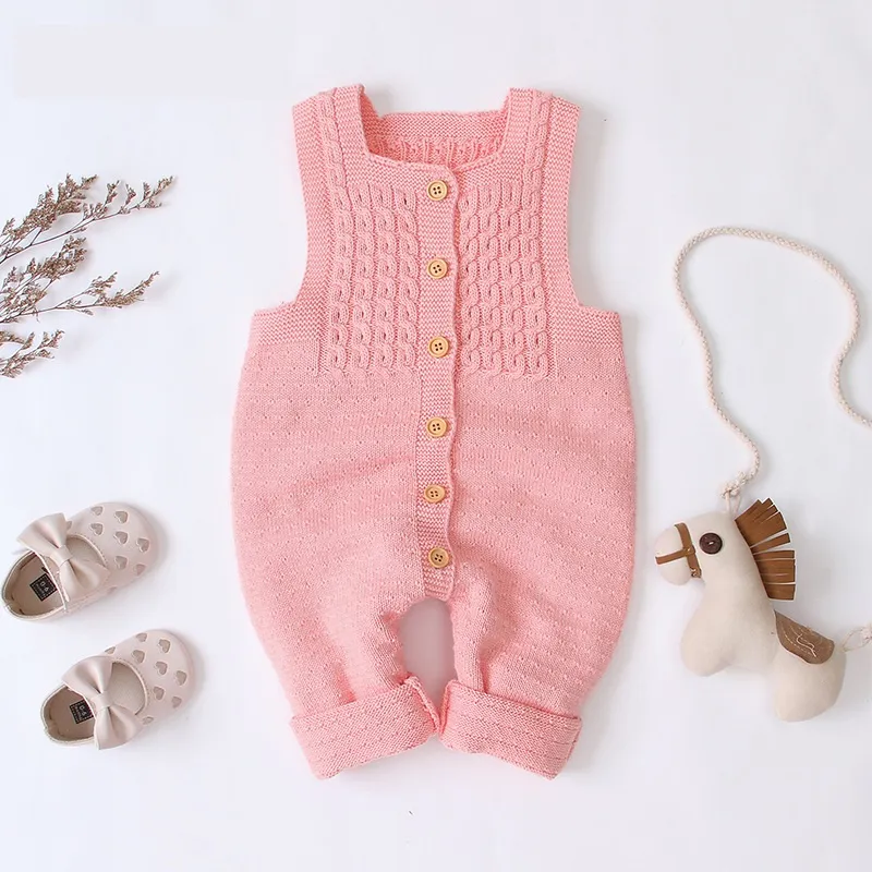 Ropa de bebé de muselina, mono sin mangas para bebés, jumpsuit de algodón orgánico para niños, ropa de bebé con botones