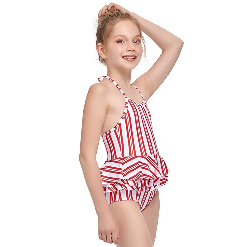 Ropa de playa para bebés y niños pequeños, traje de baño sin mangas con tirantes