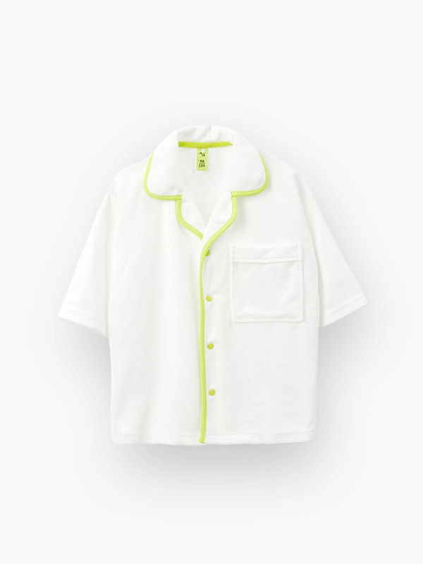 100% Tela de punto de algodón Terry color blanco ropa para niños ropa infantil