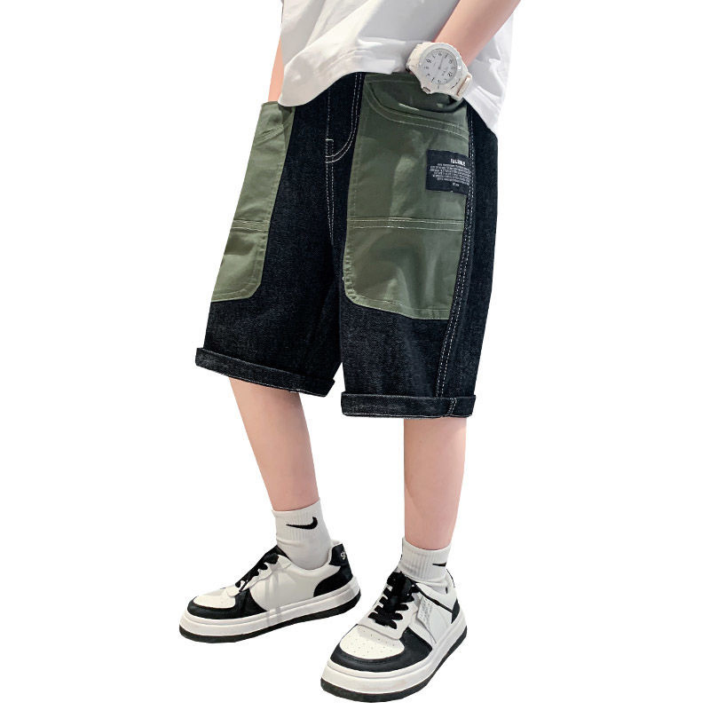 Ropa personalizada para niños, ropa para niños, jeans de verano, vaquero de algodón, cintura elástica, jeans para bebés