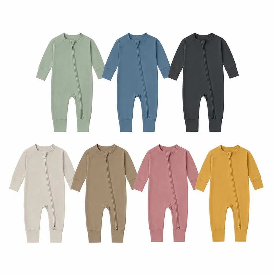 Ropa para bebés ecológica de bambú, mono para bebés, prendas para bebés, bodysuits para niños pequeños con Oeko-Tex