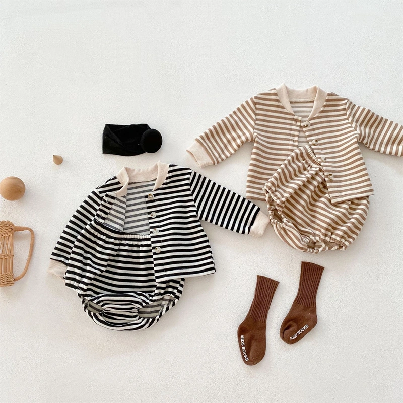 Ropa para bebé recién nacido, conjunto de manga larga y pantalones cortos, atuendos para niños pequeños, boutique