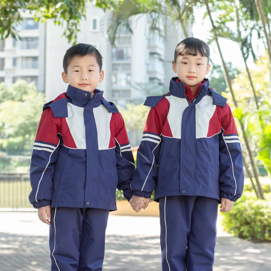 Ropa escolar duradera y de fácil cuidado de marca propia para niñas, uniforme para guardería
