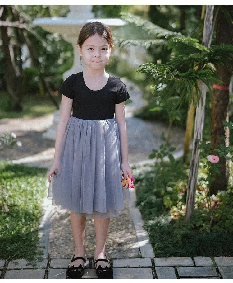 Ropa de vestido para niños de alta calidad de fábrica, malla con tejido de punto para bebés
