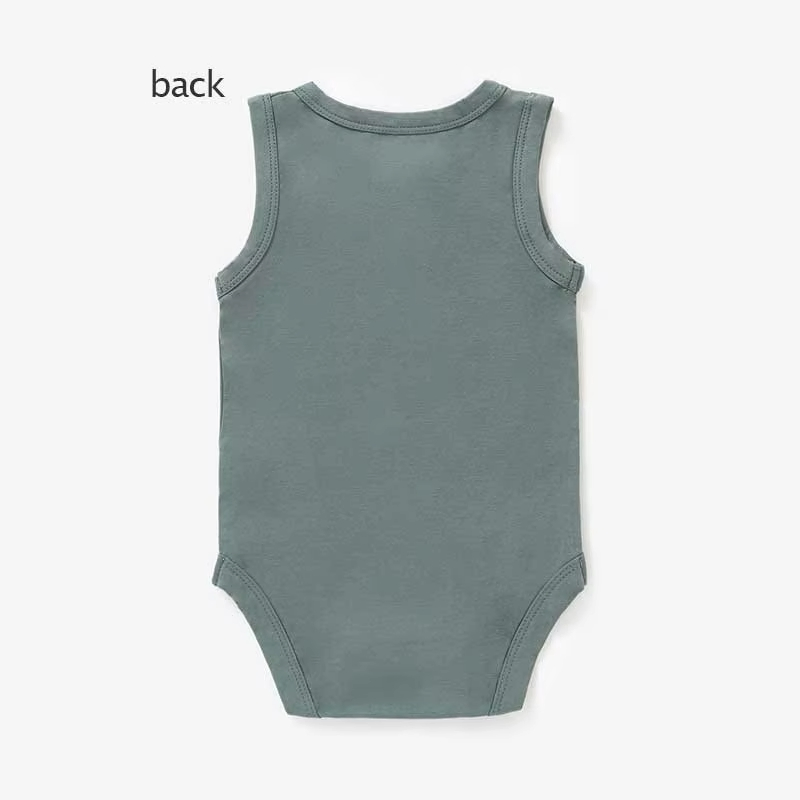 Ropa de bebé personalizada con logo, mono de bebé de manga corta, ropa de verano para infantes