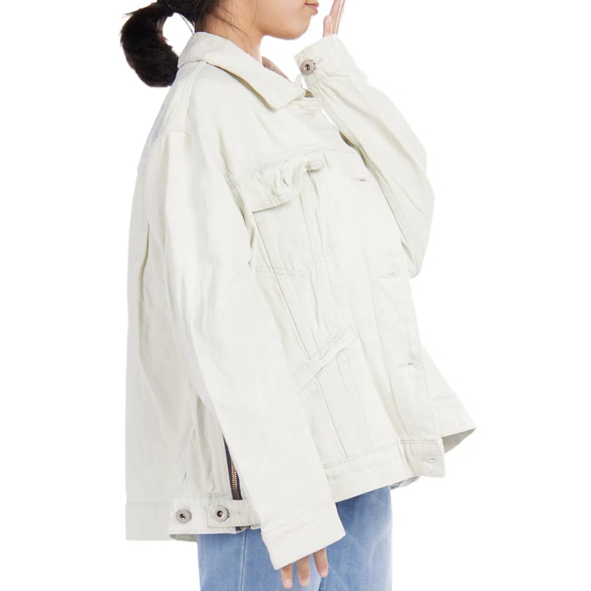 Chaqueta de mezclilla blanca para niños de moda personalizada