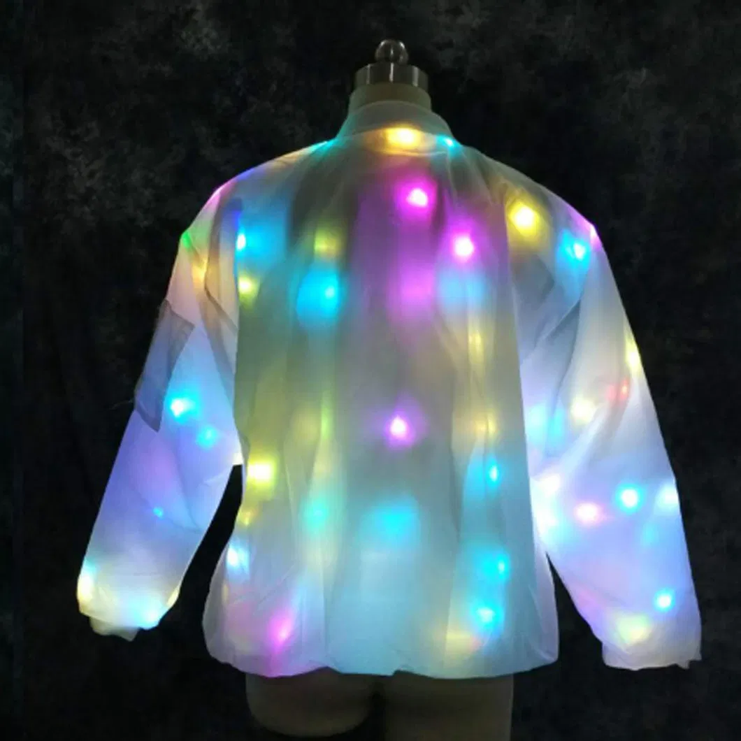 Chaqueta LED Amantes Ropa de Béisbol Colorida Noche