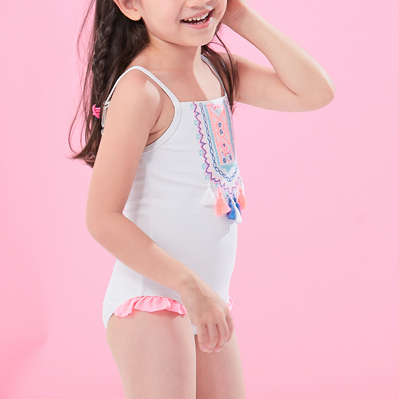 Traje de baño de una pieza para niñas con flecos, bikini para niñas, traje de baño para niños