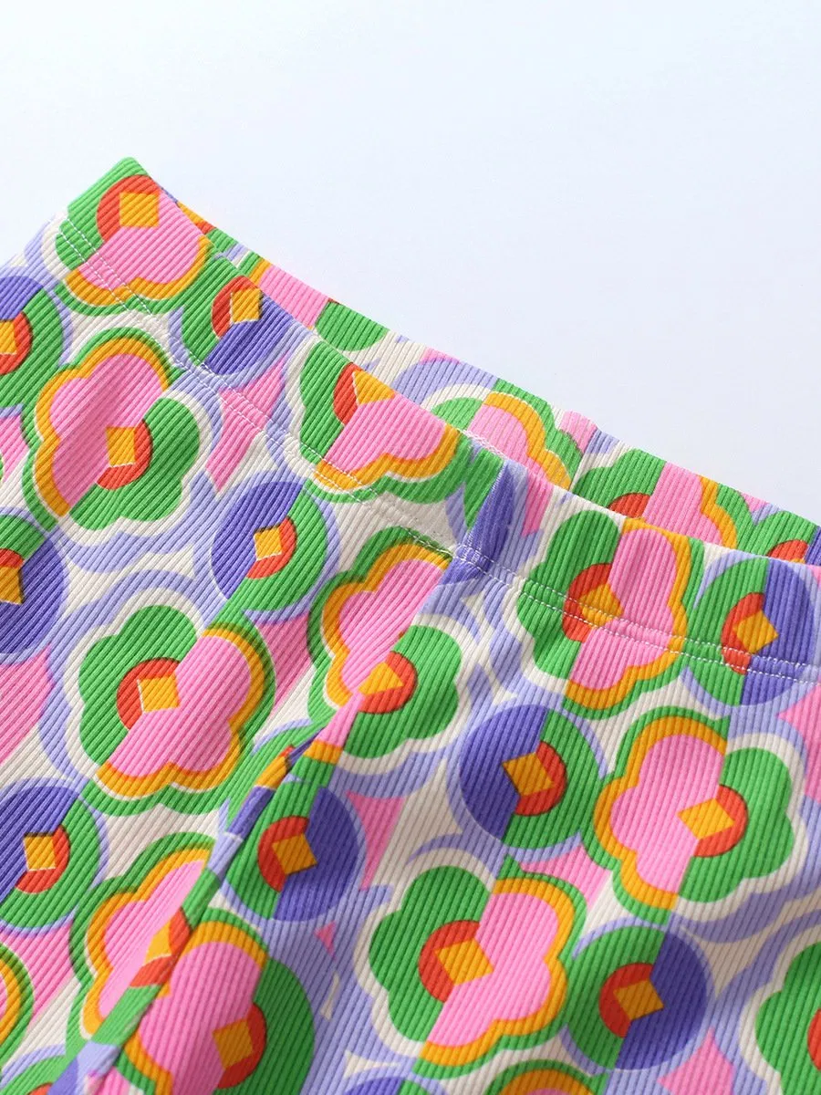 Ropa para niños Dulces Niña lila Color Sudadera Flor de amante Legging 2pcs Set ropa para niños