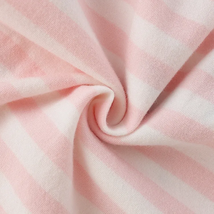 Nueva Ropa para Niños OEM/ODM Camiseta de Algodón para Niña de Cuello Redondo Color Rosa con Estampado de Dibujos Animados