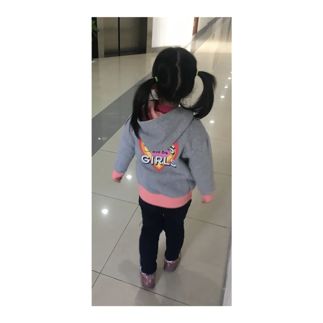 Ropa de niña de forro polar con cremallera de punto para niños