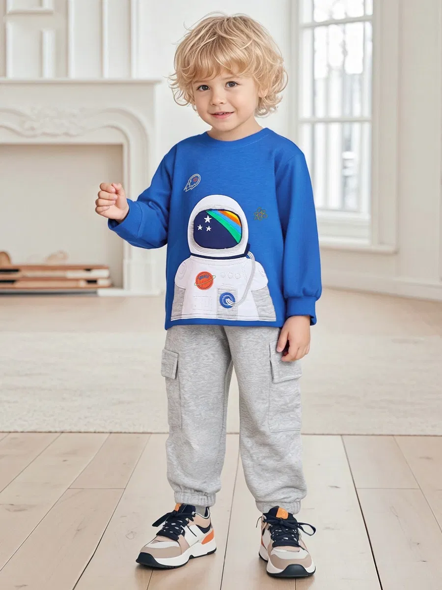 Ropa infantil a precios competitivos, sudadera y pantalones de chándal para niño