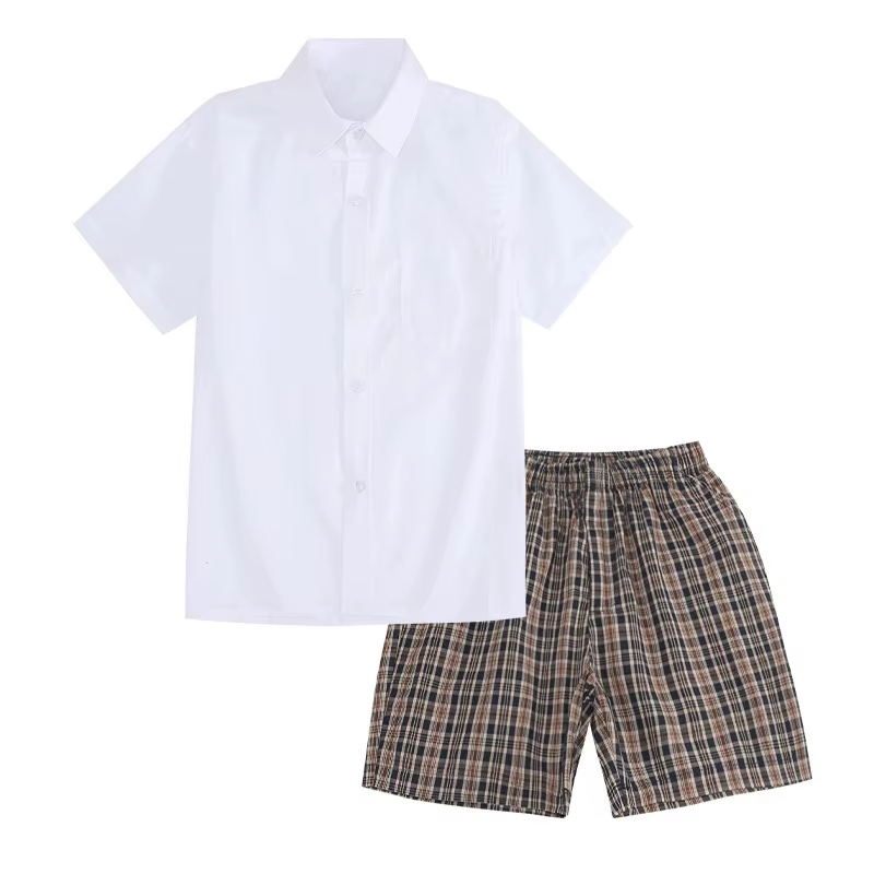 Camisa de manga corta para niños, uniforme deportivo de escuela primaria, camisetas polo blancas