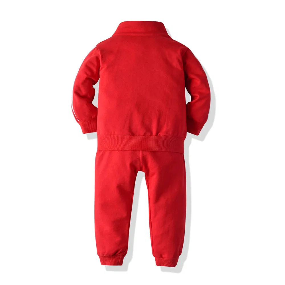 Ropa para niños Ropa infantil Suéter para niños Conjunto de dos piezas Ropa casual Ropa para bebés Conjunto con cremallera Sudaderas Pantalones de chándal Jogger Ropa para niños Etiqueta personalizada ODM OEM