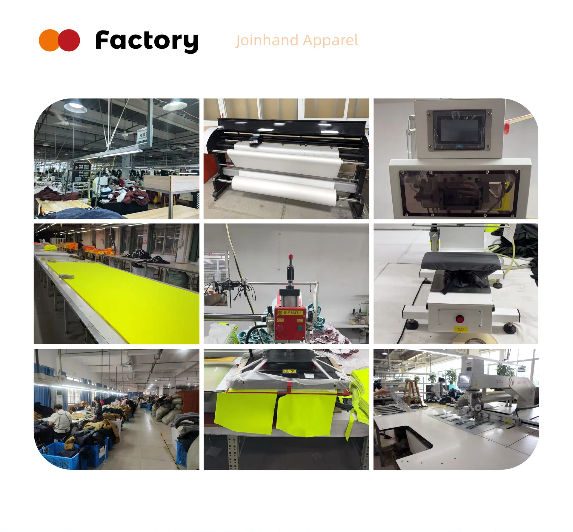 Taller de producción de fábrica de ropa de esquí