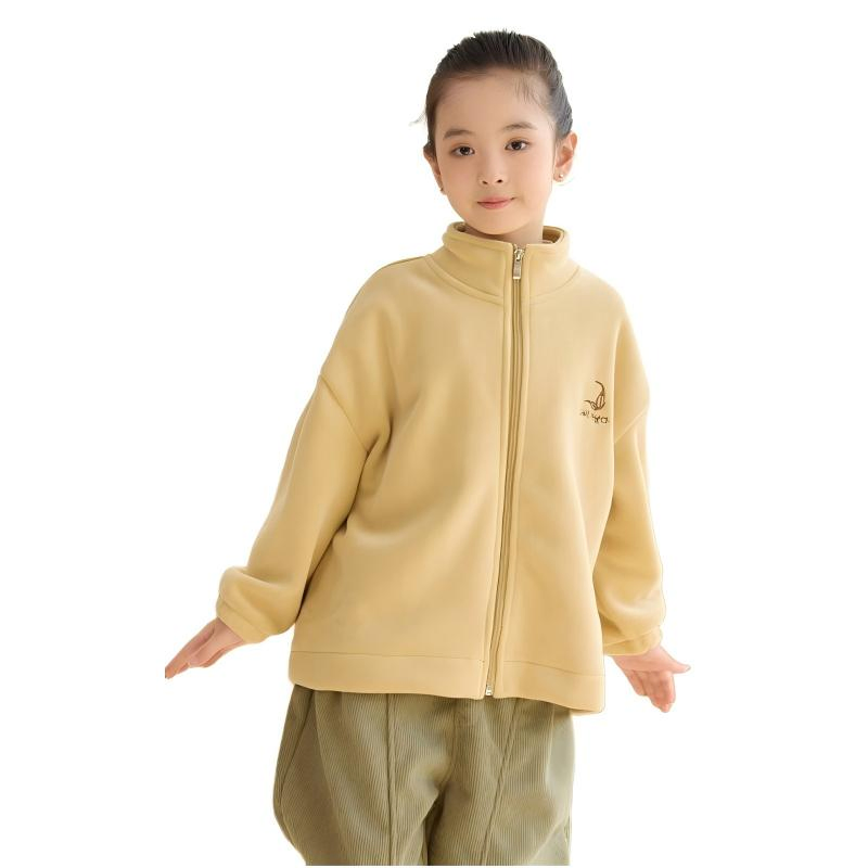 Abrigo de invierno para niños grandes y altos con cuello alto y mangas largas