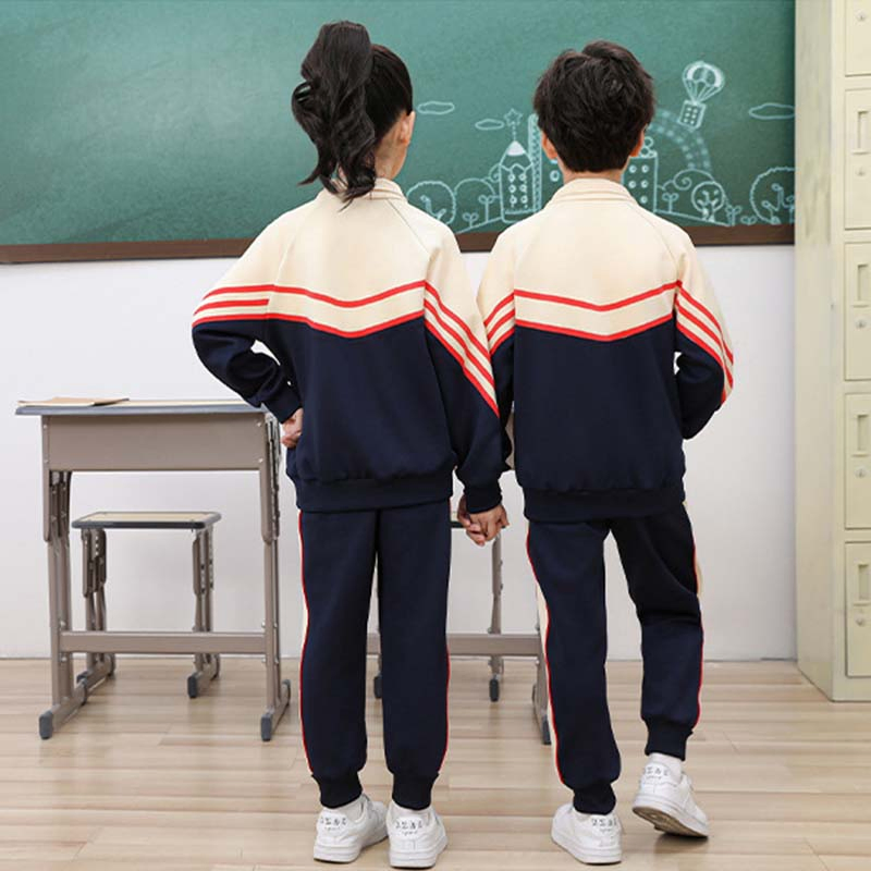 Nuevo diseño de sudadera y pantalones personalizados para niños, ropa deportiva de otoño y primavera, uniformes escolares para estudiantes de primaria