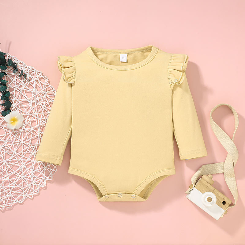 Ropa de Navidad para Niñas Pequeñas Conjuntos de Pantalones de Impresión de Flores Sólidas con Cuello Redondo de Manga Larga y Volantes 3 Piezas