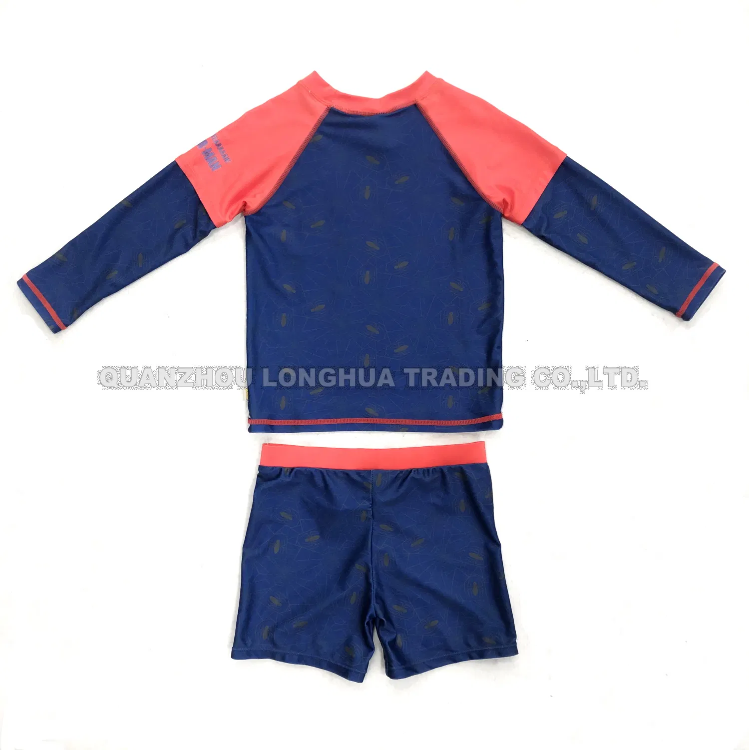 Conjunto de bañador para niño con camiseta de manga larga y estampado