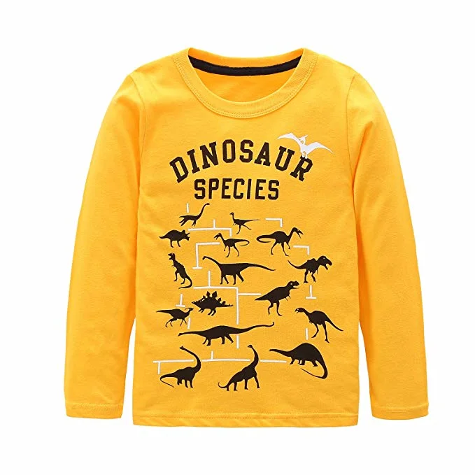 Ropa para niños Camisetas de manga larga de algodón para bebés niños Ropa infantil Camisetas gráficas