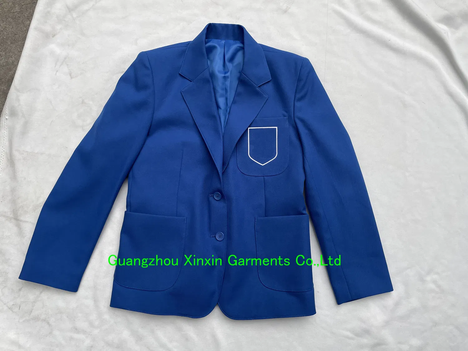Blazers escolares de calidad personalizada azul para niños y niñas, uniformes escolares, chaqueta formal traje (U2501)