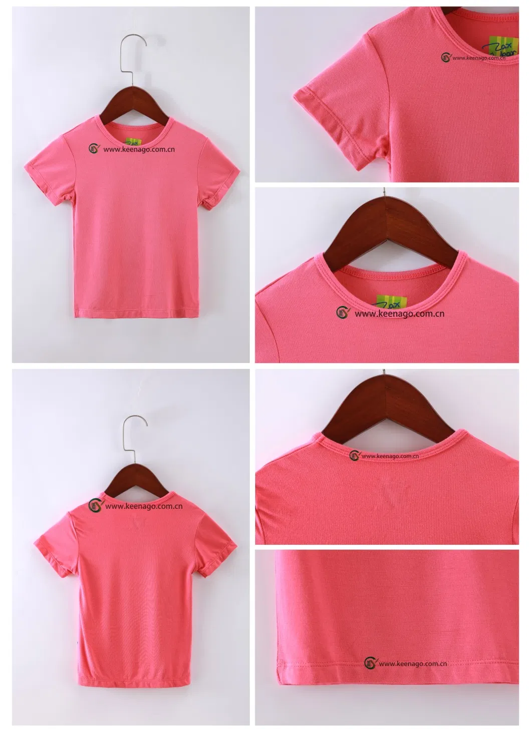 Ropa Infantil Sostenible OEM ODM 95% Bambú 5% Spandex Camiseta de Verano