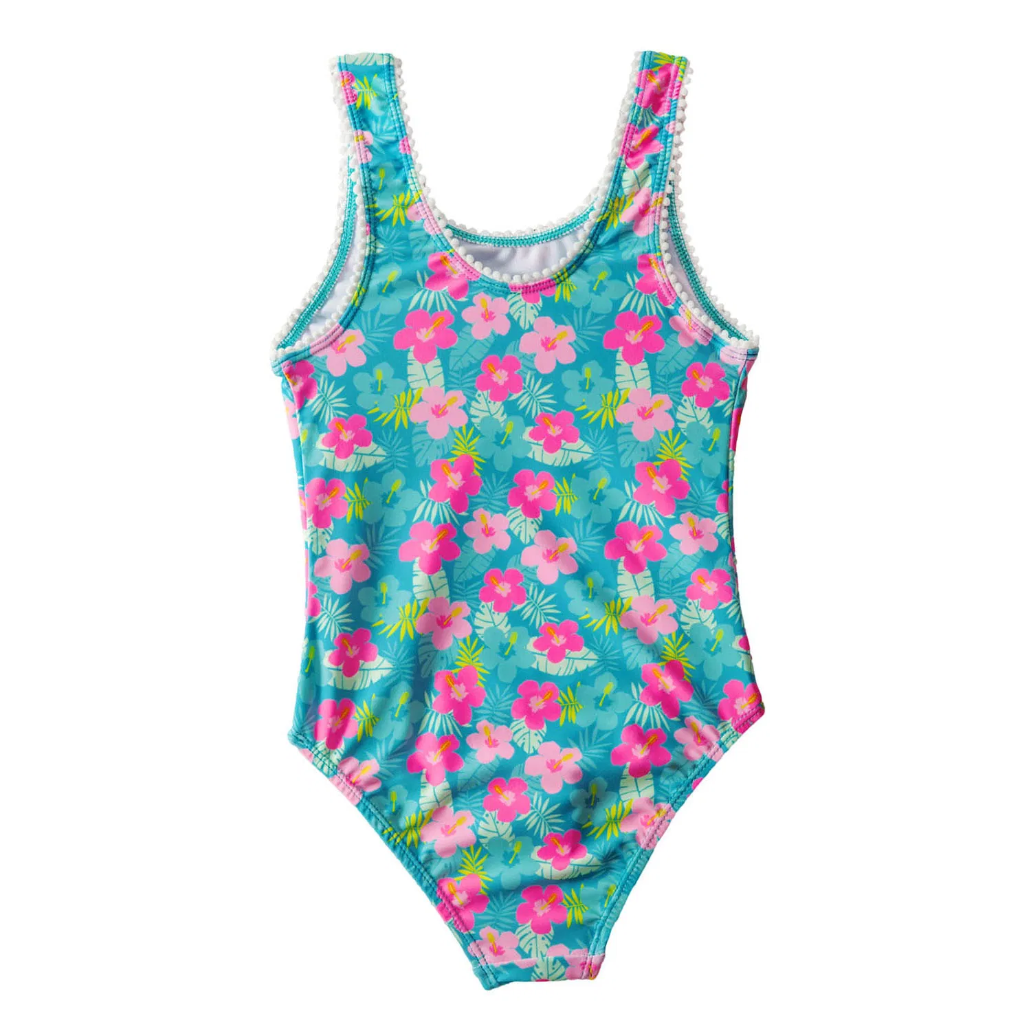Traje de baño de una pieza personalizado con protección UV 50 disponible para niñas 3-14t