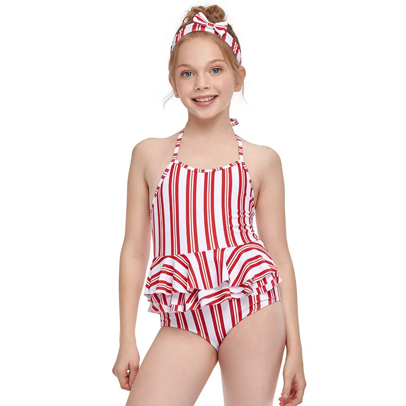 Ropa de playa para bebés y niños pequeños, traje de baño sin mangas con tirantes